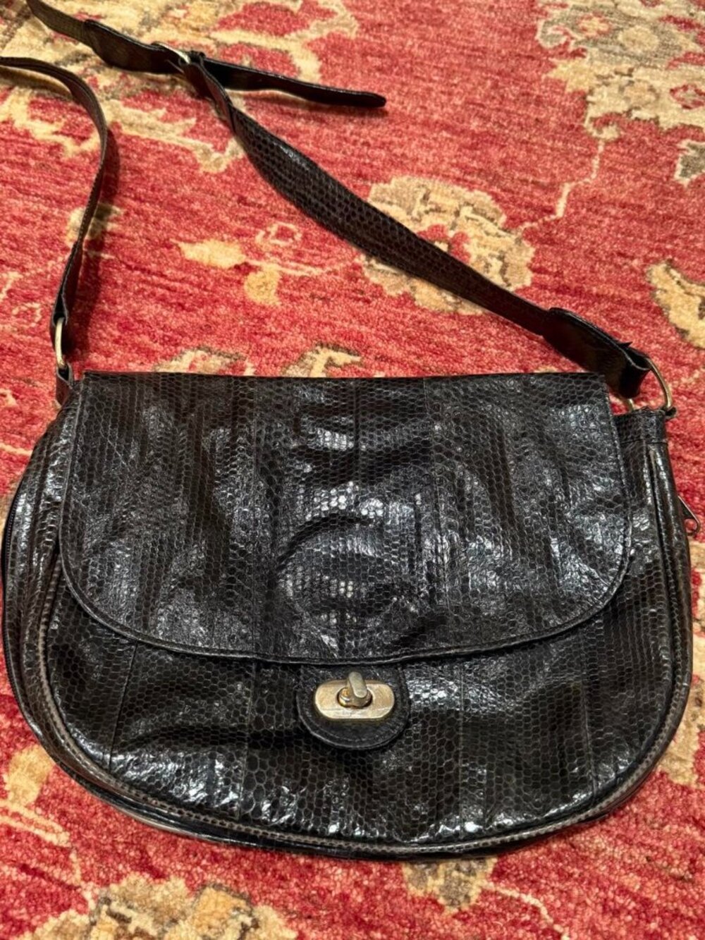 Vintage Snakeskin Leather Bag